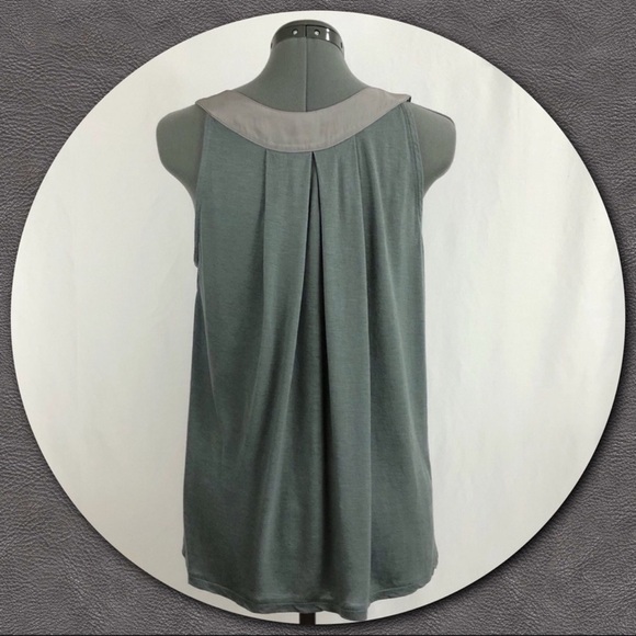 J. CREW Silk Trim Floral Accent Gray Tank Top Size S - Picture 4 of 8